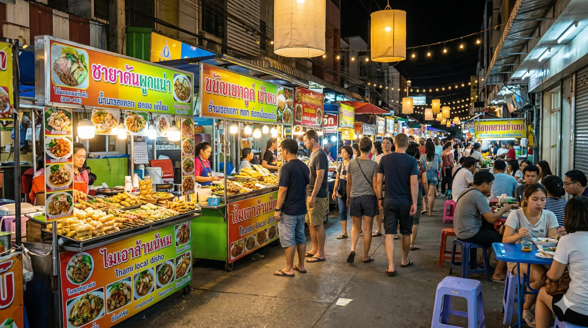Ẩm thực đường phố tại chợ đêm Chiang Mai