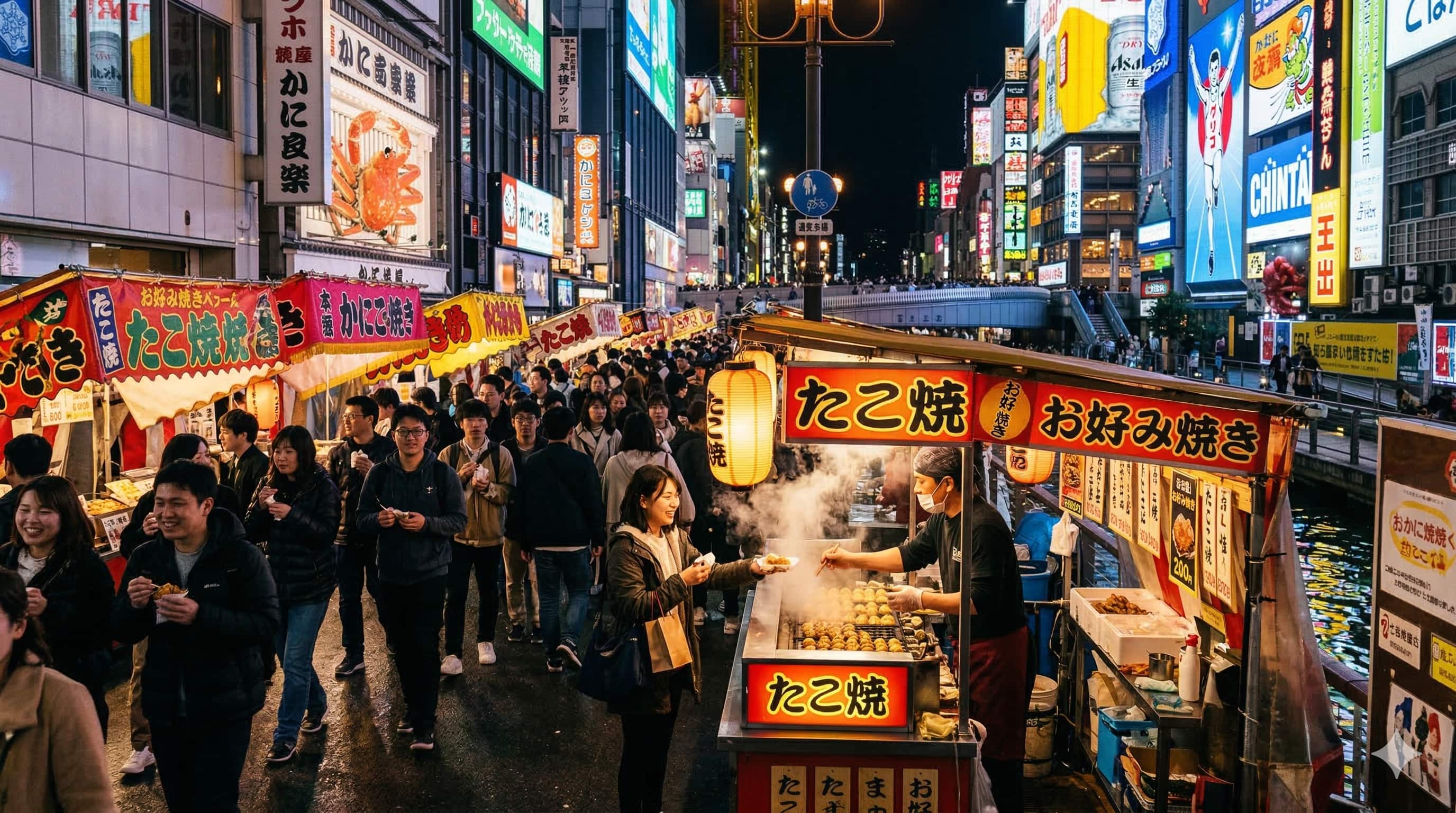 Ẩm thực đường phố tại Dotonbori