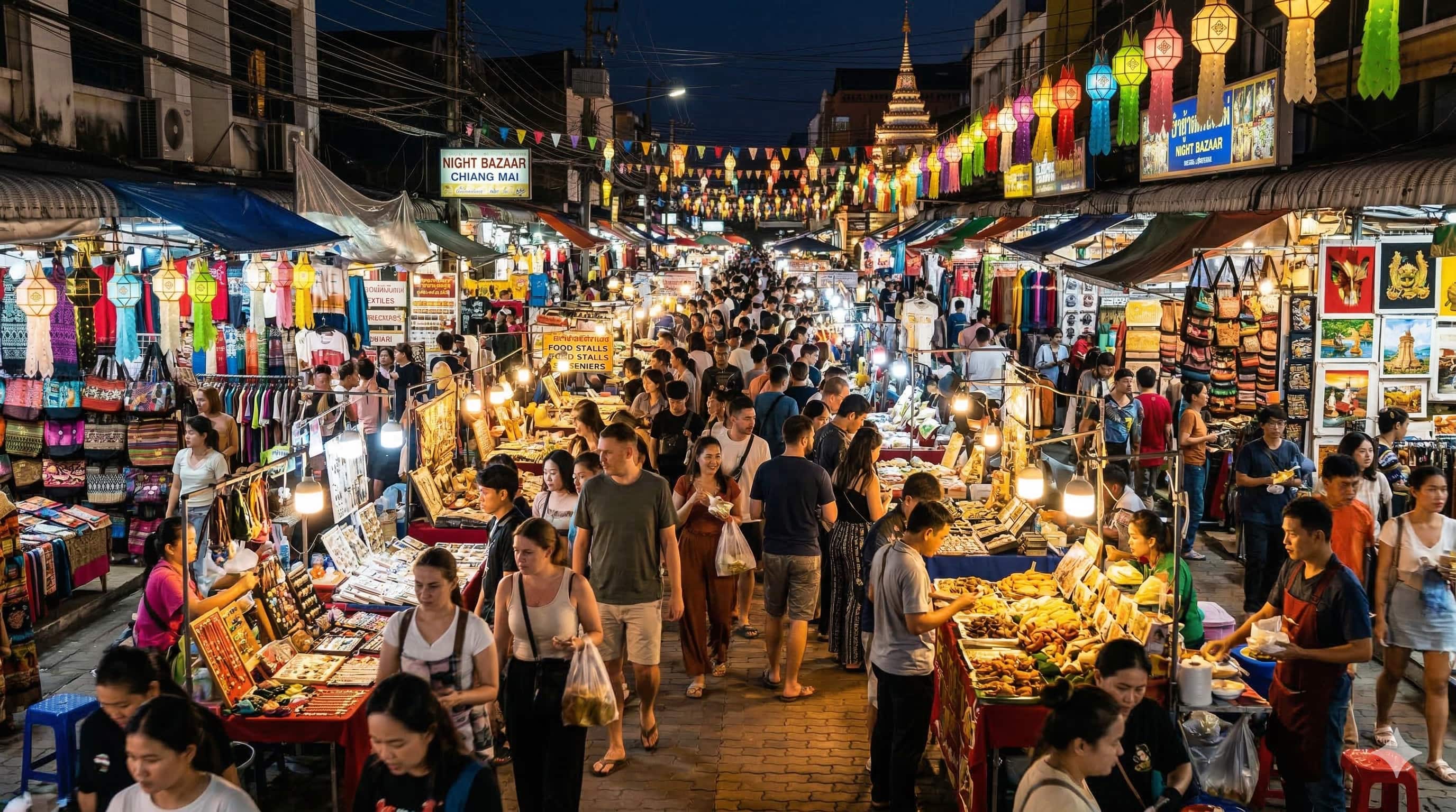 Chợ đêm Bazaar tại Chiang Mai