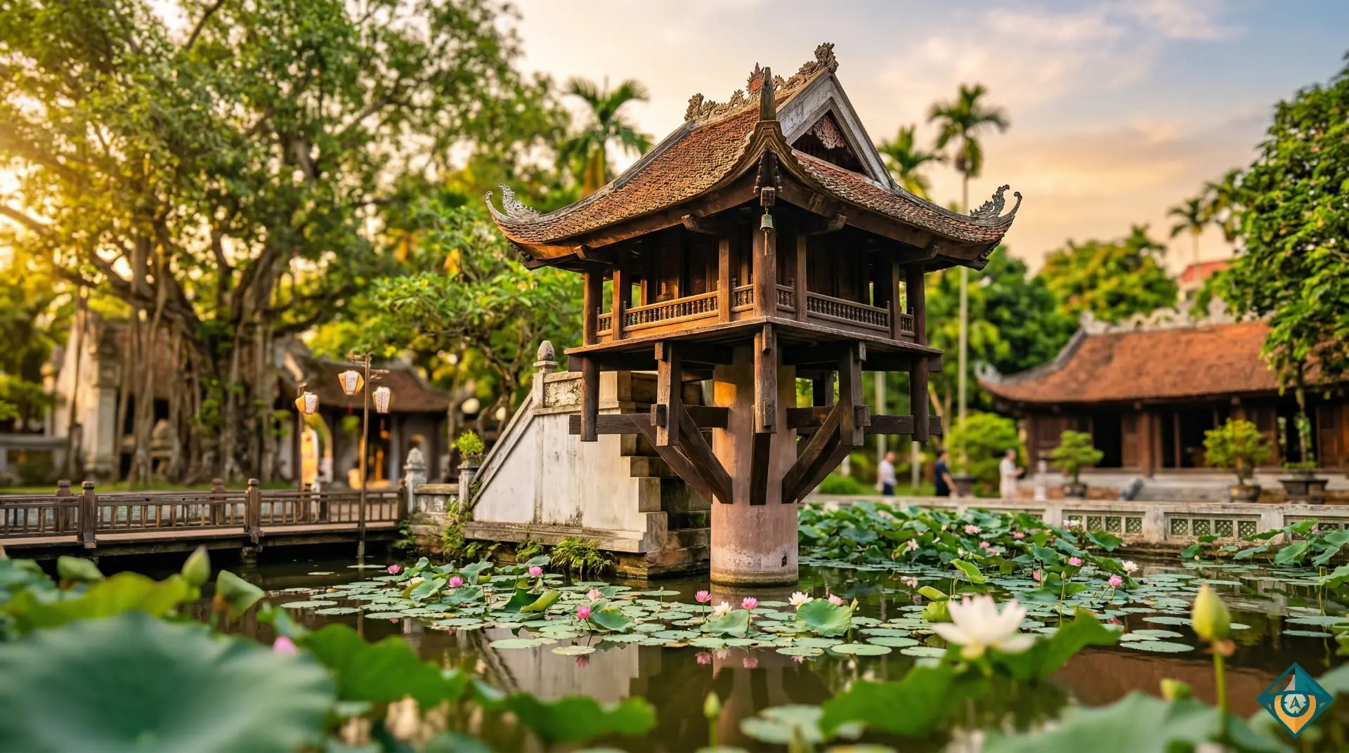 Chùa Một Cột, hình ảnh được chụp khoảng 1883-1885