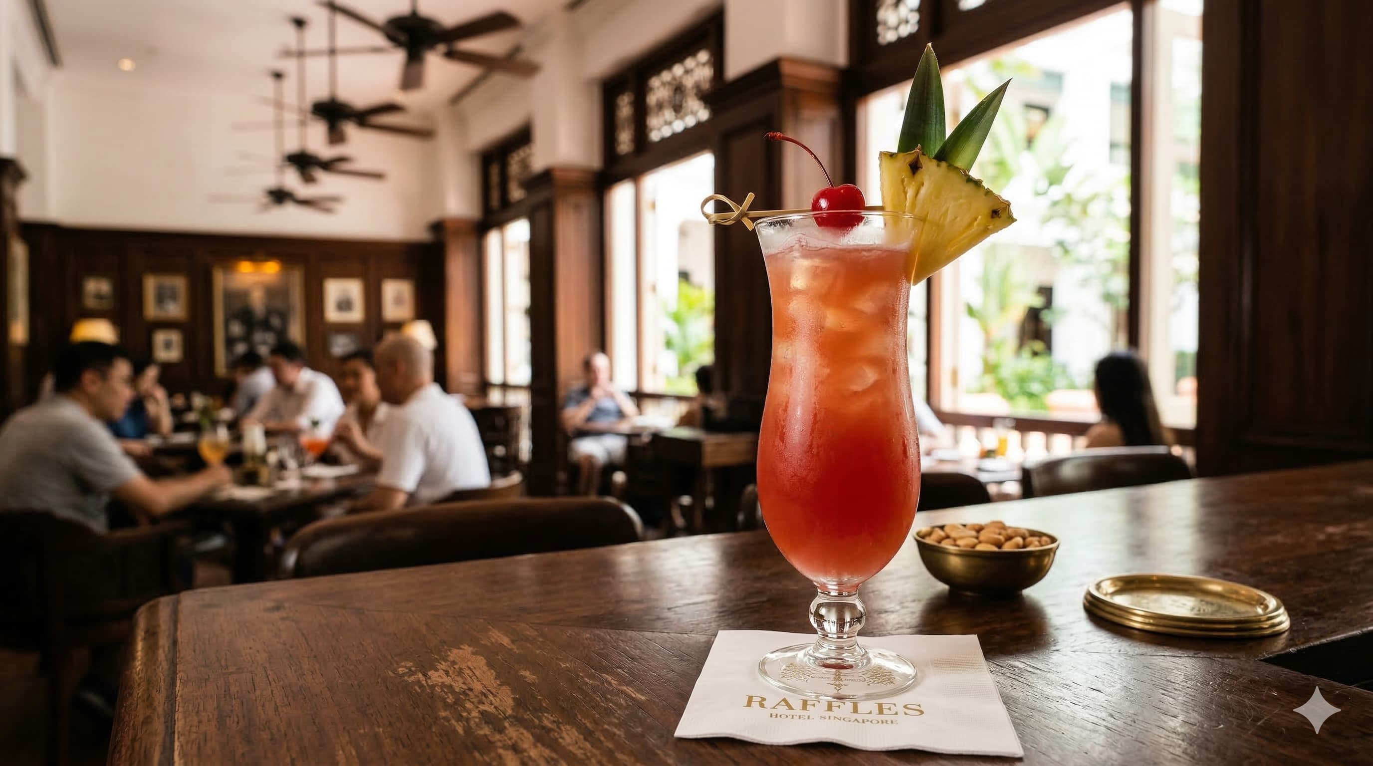 Cocktail Singapore Sling tại Raffles Hotel