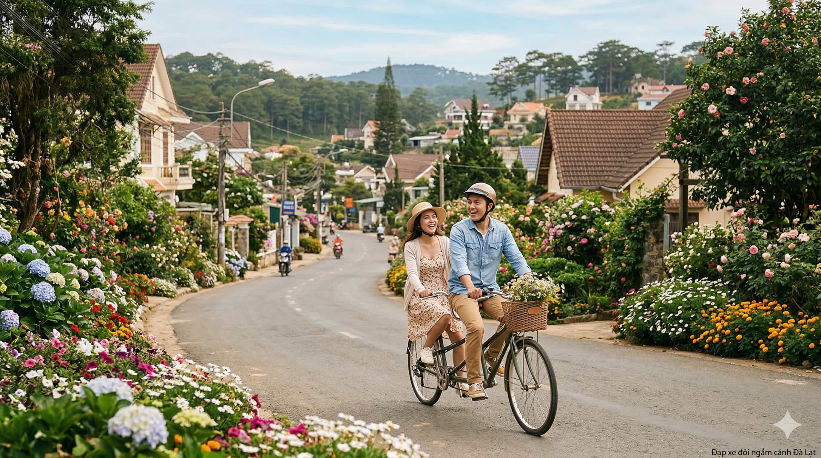 Đạp xe đôi ngắm cảnh Đà Lạt