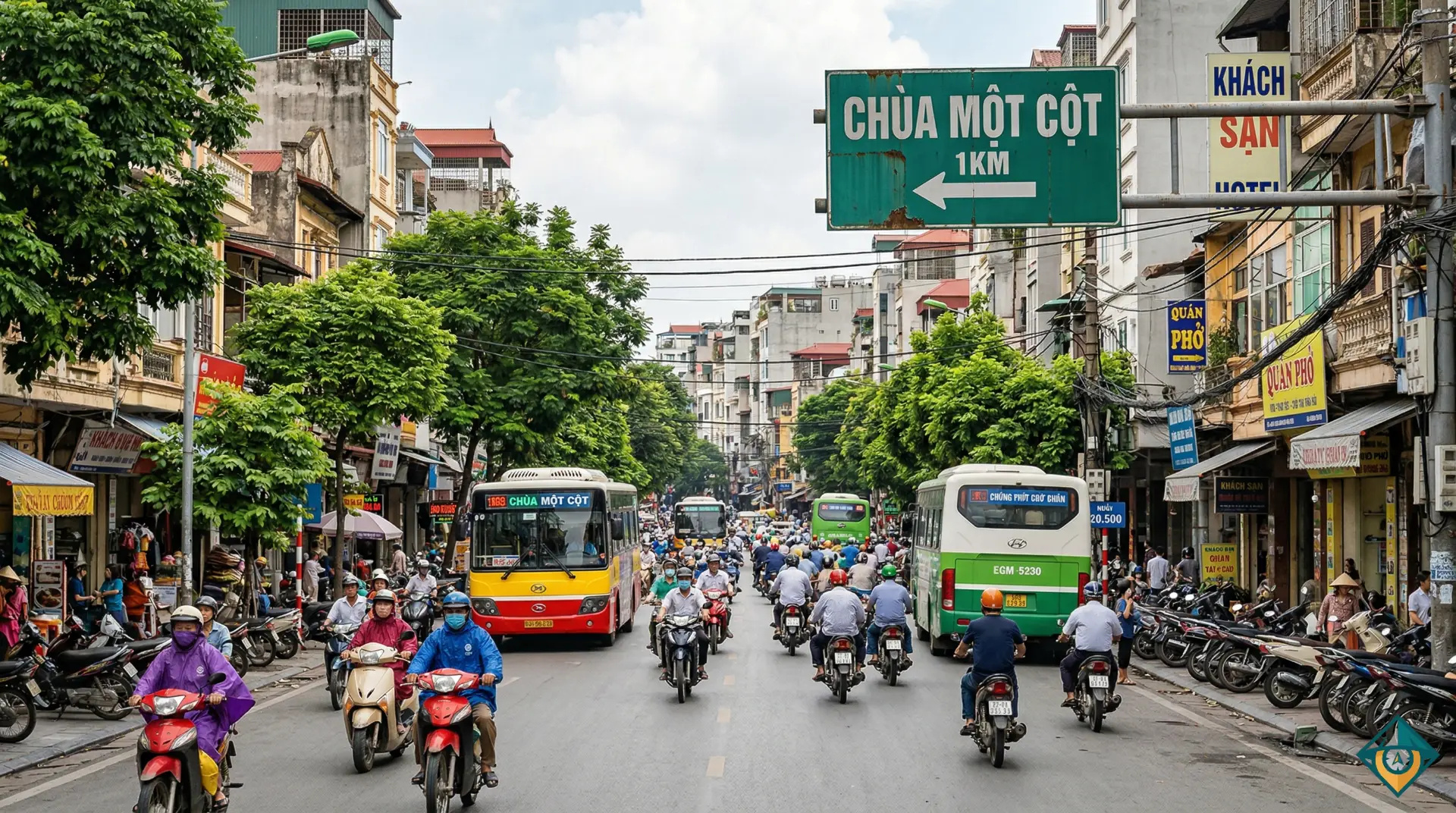 Đường đến Chùa Một Cột tại Hà Nội