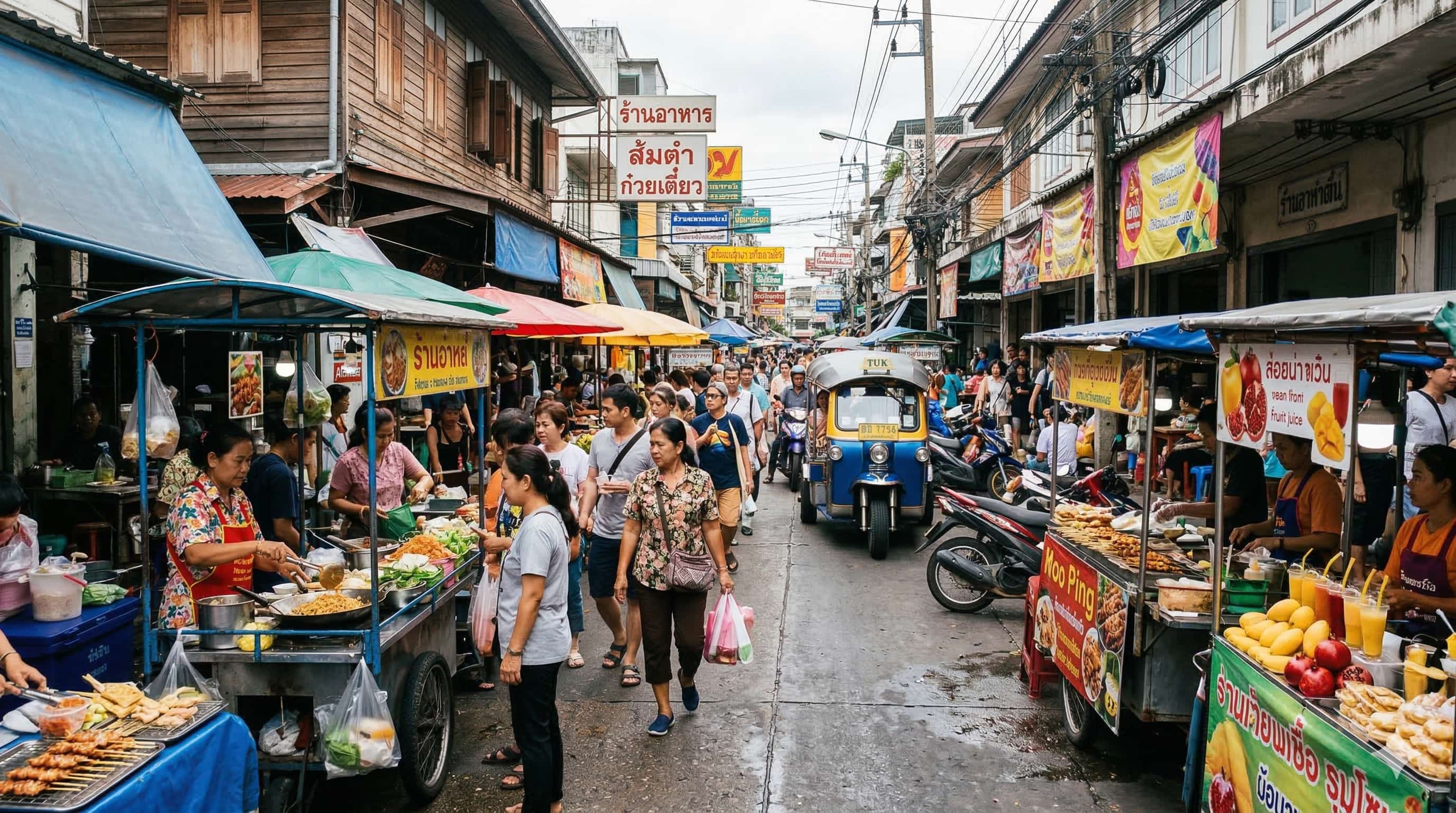 Đường phố nhộn nhịp tại Bangkok