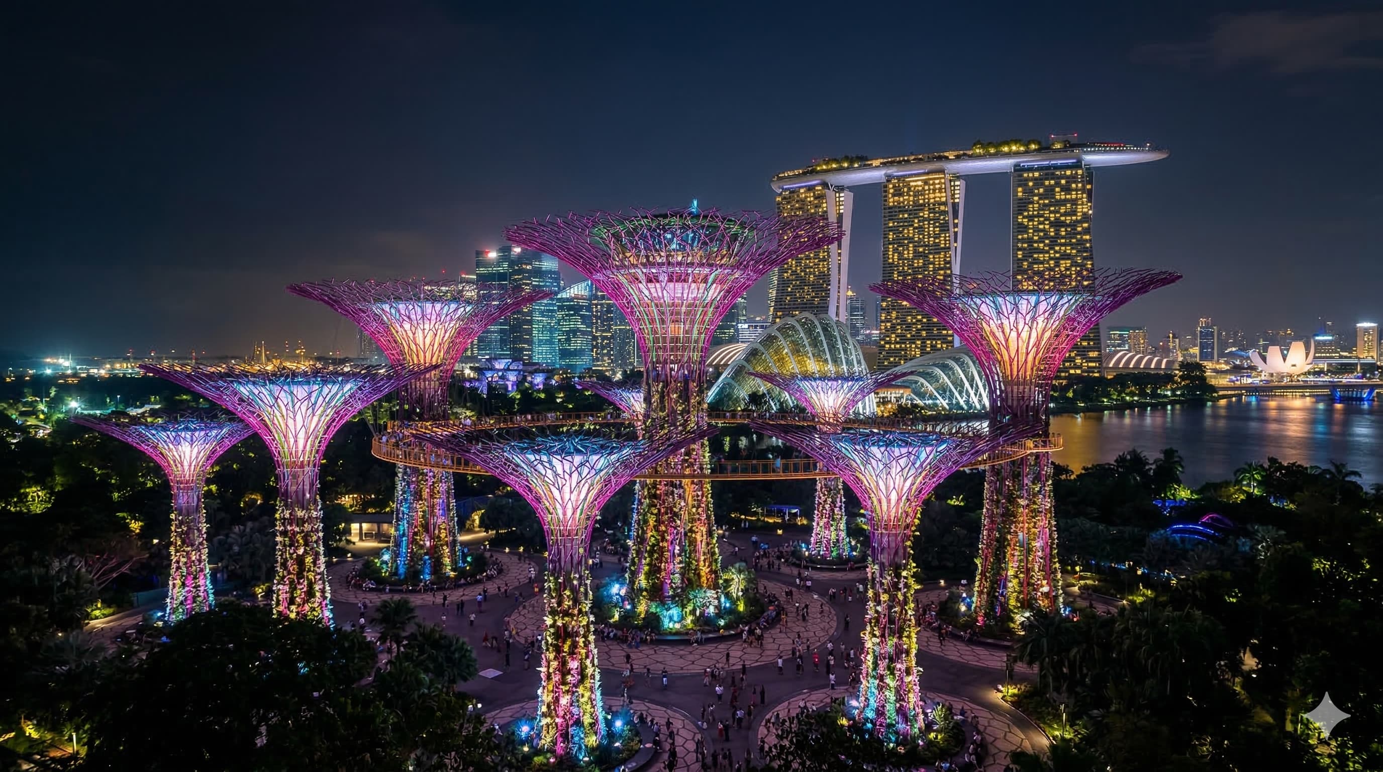 gardens by the bay lung linh duoi anh den