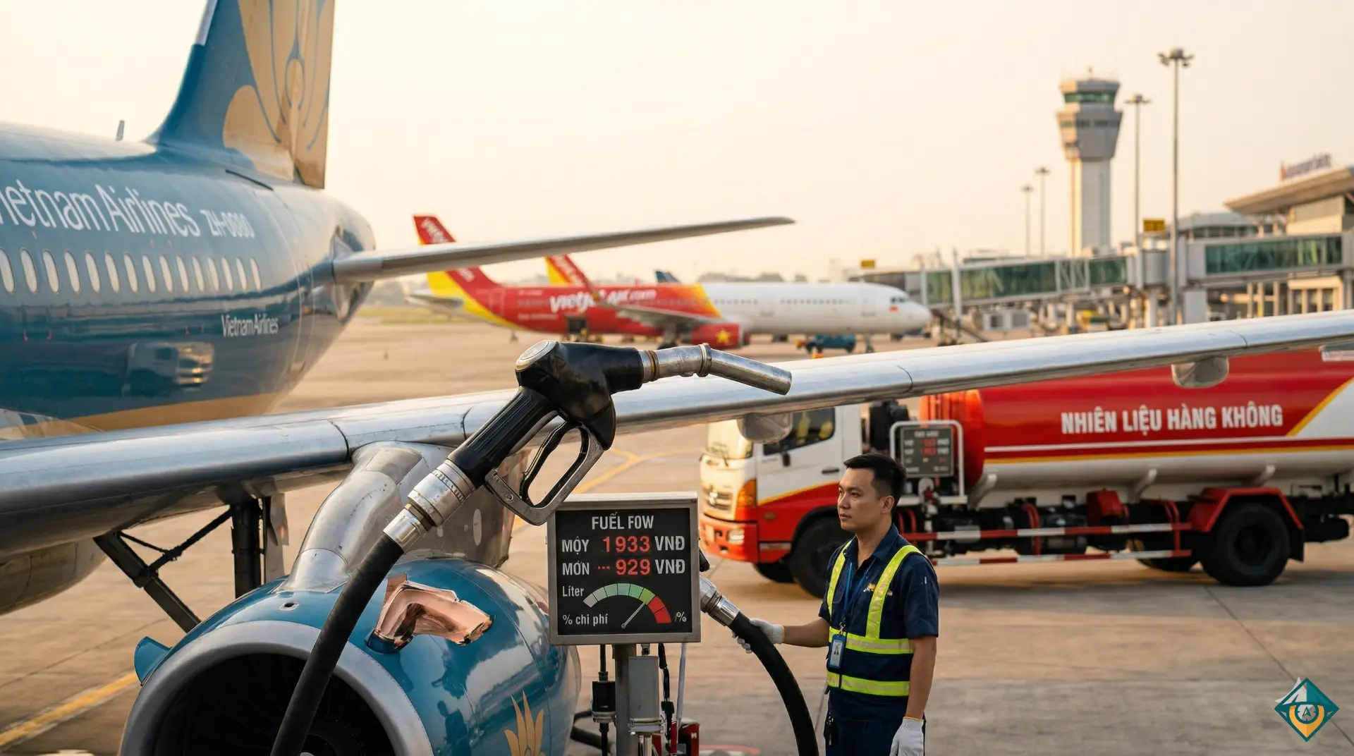 Giá nhiên liệu chiếm bao nhiêu % chi phí hãng bay