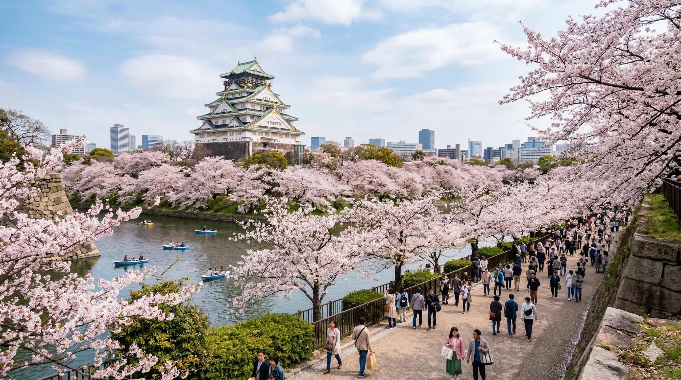 Hoa anh đào tại Osaka vào mùa xuân