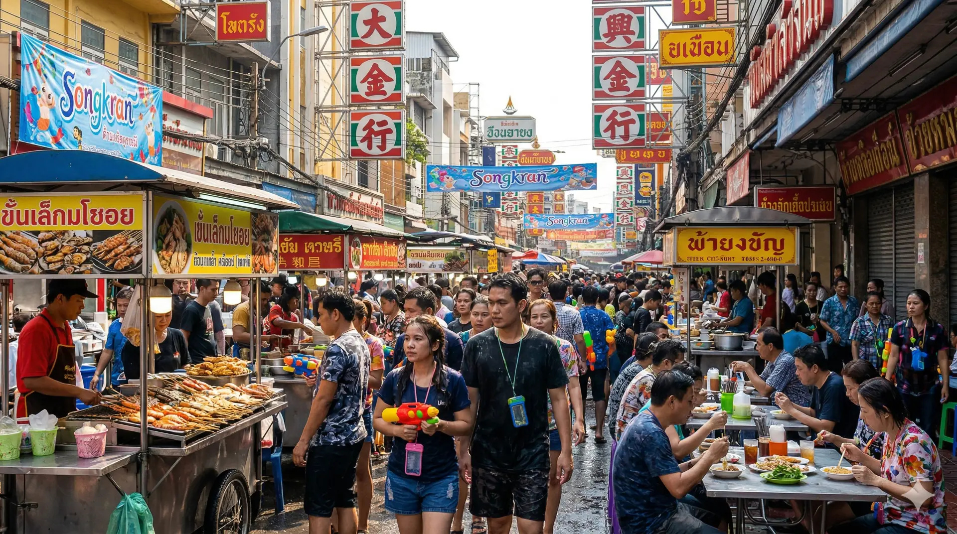 Khu phố ẩm thực Yaowarat nhộn nhịp trong mùa lễ hội