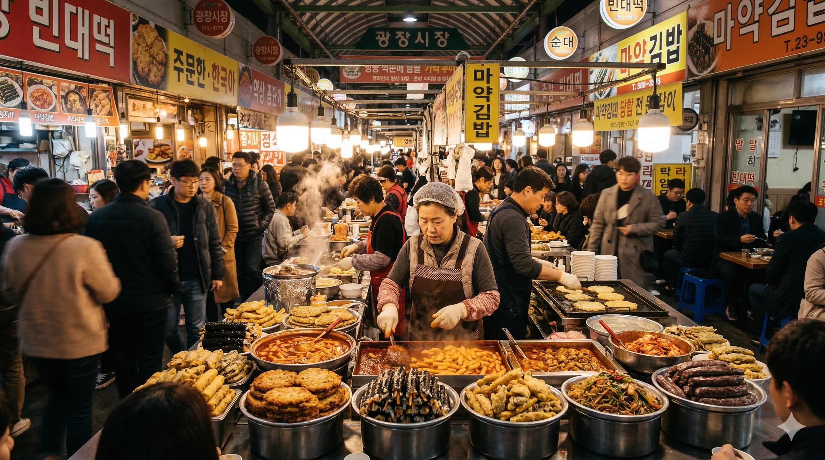 Khung cảnh nhộn nhịp tại chợ Gwangjang, Seoul