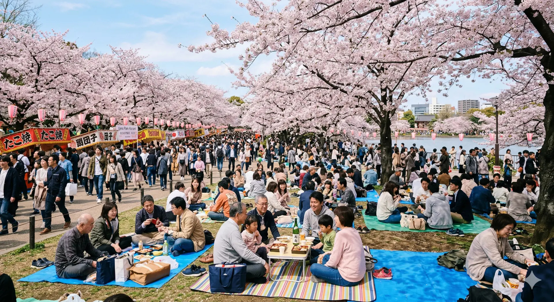 Lễ hội Hanami tại công viên Ueno, Tokyo