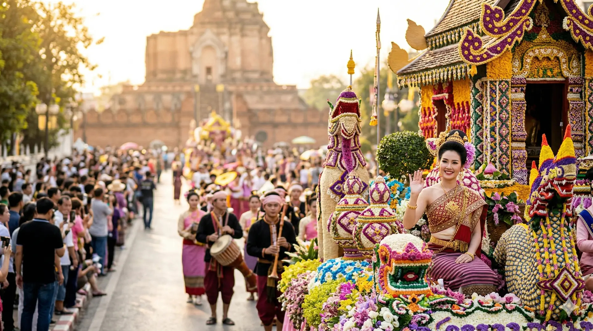 Lễ hội hoa Chiang Mai (Flower Festival) Diễu hành + kinh nghiệm xem thực tế