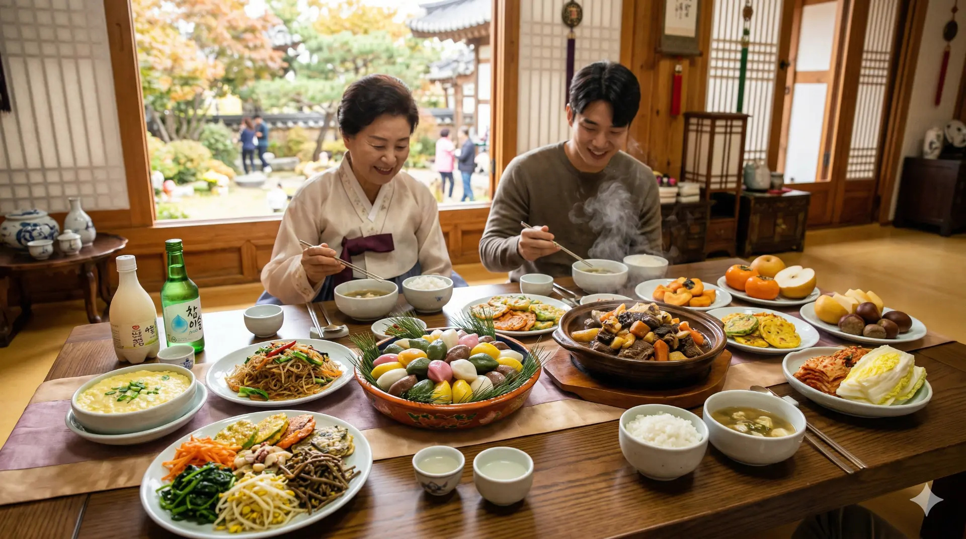 Mâm cỗ truyền thống dịp Chuseok
