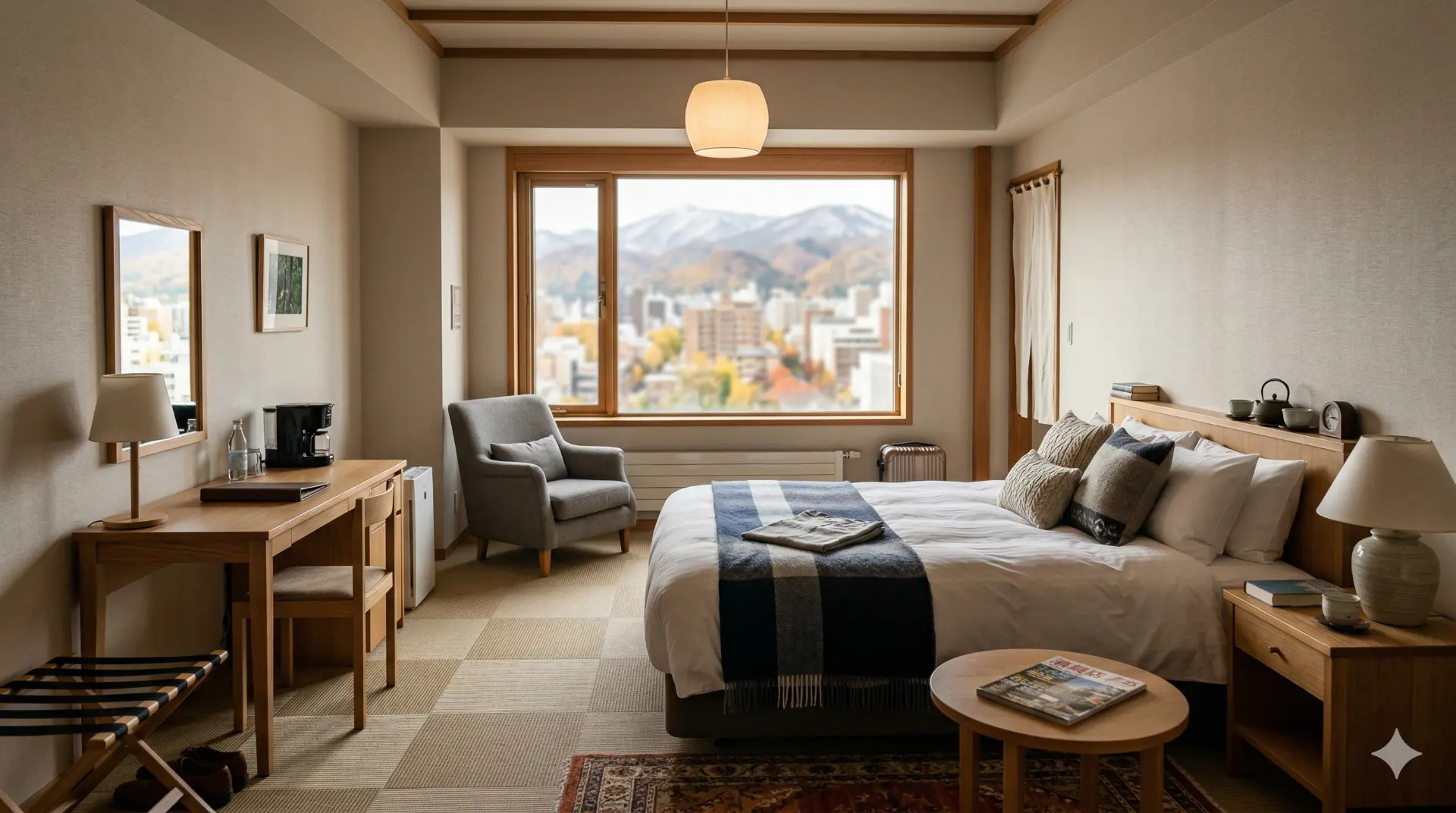 Phòng khách sạn ấm cúng tại Sapporo