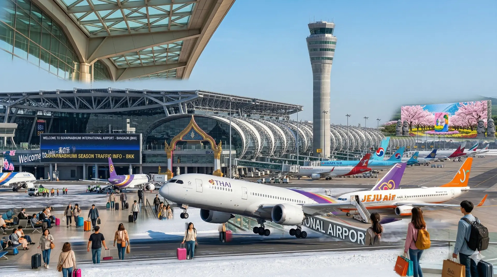 Sân bay quốc tế Suvarnabhumi, cửa ngõ chính đến Bangkok trong mùa lễ hội