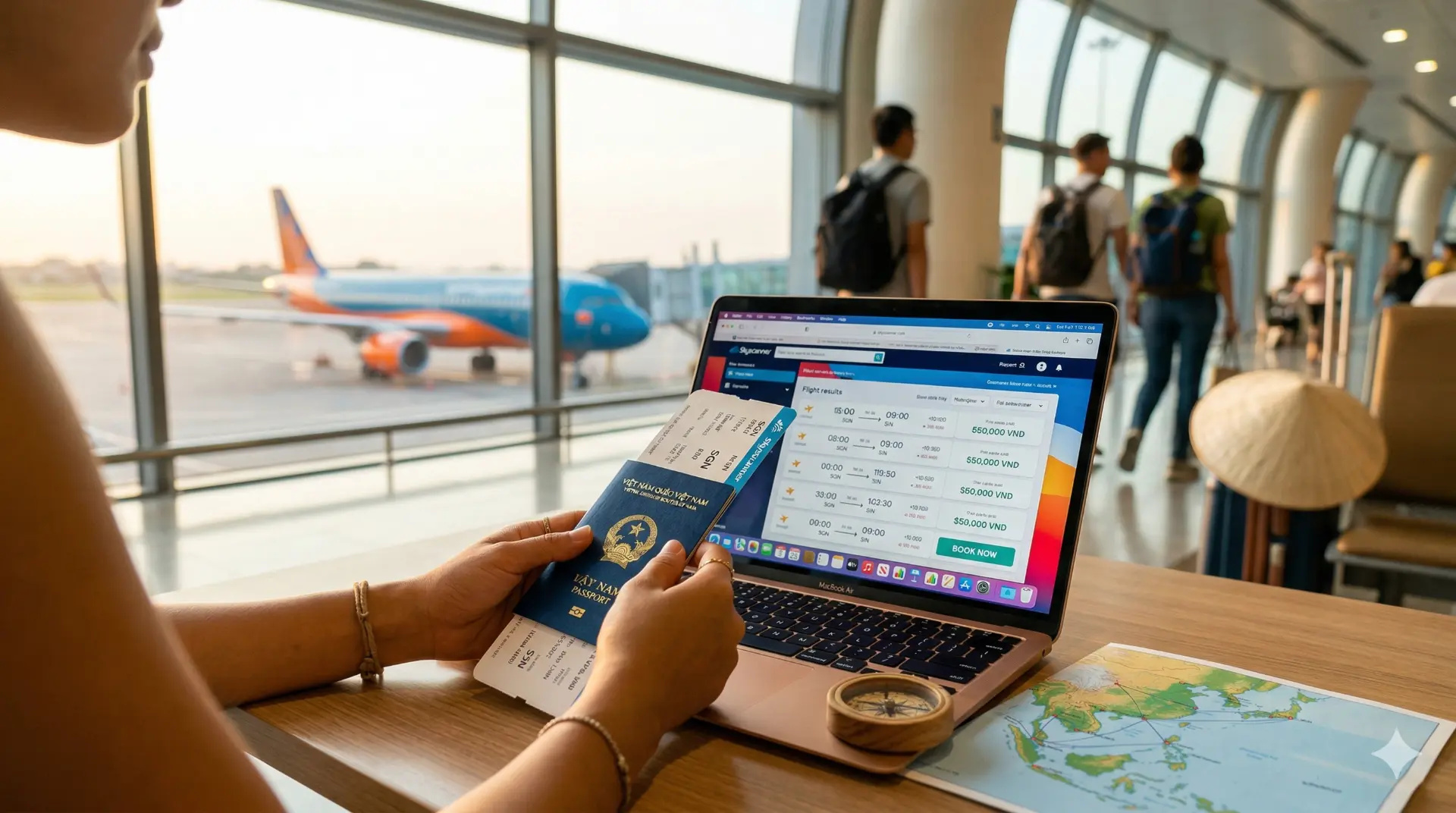 Săn vé máy bay giá rẻ qua trang web so sánh