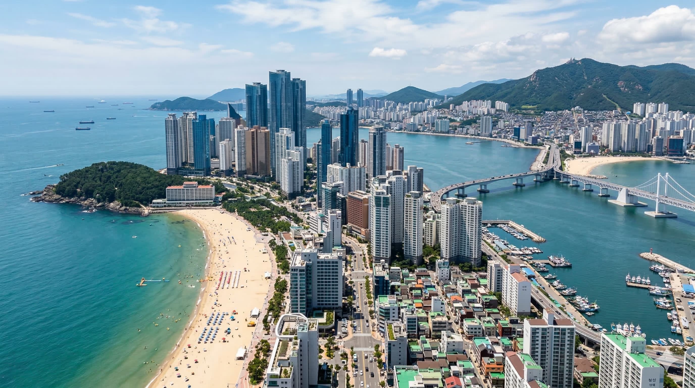 Toàn cảnh thành phố Busan nhìn từ trên cao