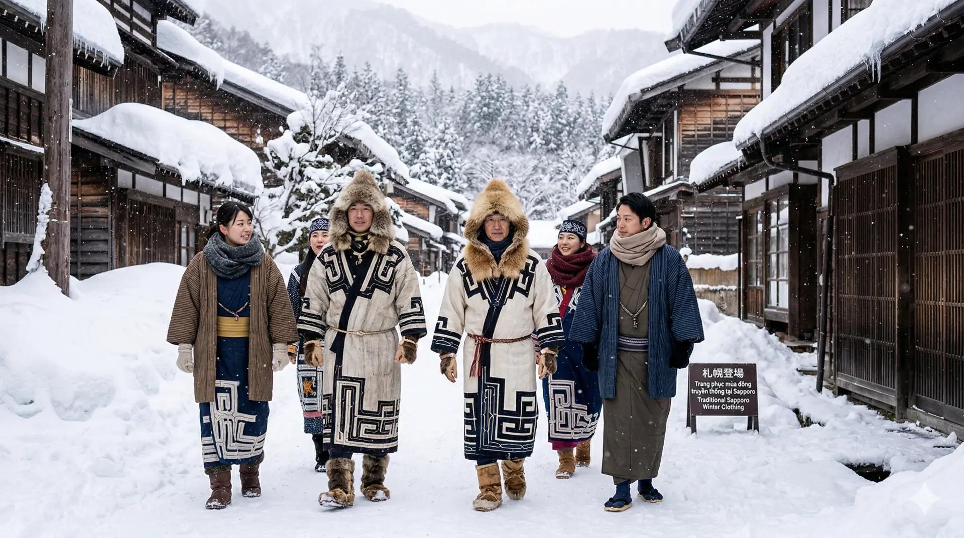 Trang phục mùa đông truyền thống tại Sapporo