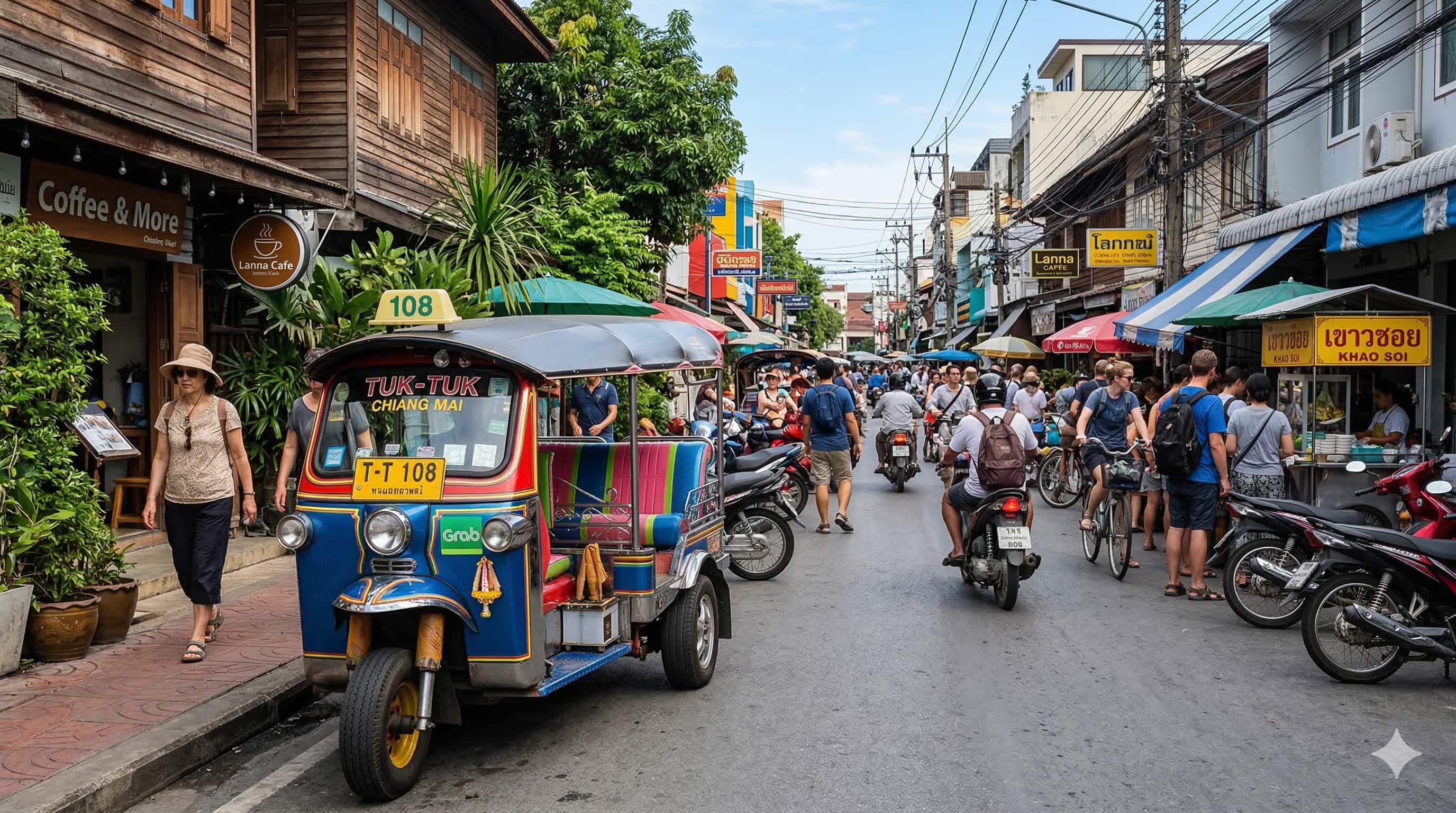 Xe tuk-tuk tại Chiang Mai